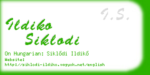 ildiko siklodi business card