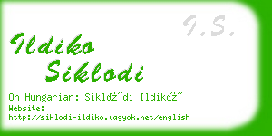 ildiko siklodi business card